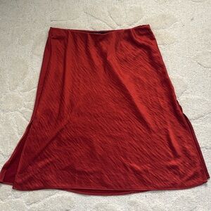 Lane Bryant Orange Satin Skirt Size 20